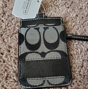 Coach Signature ID Lanyard